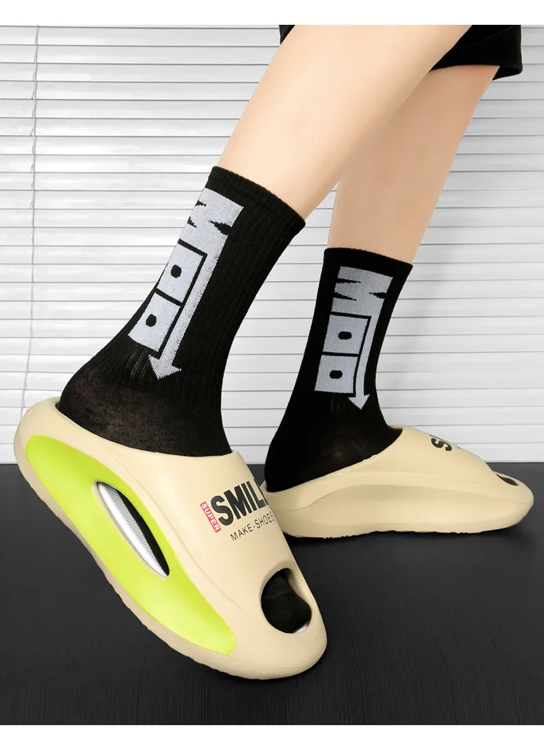 Coppia estiva spessa suola piedi passo fresco EVA uomo e donna sport pantofole alla moda_voghion.com