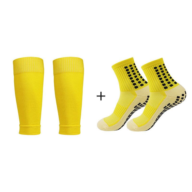 Unisex Football ispessito tubo centrale antiscivolo adesivo protezione gamba calcio grip soc set_voghion.com