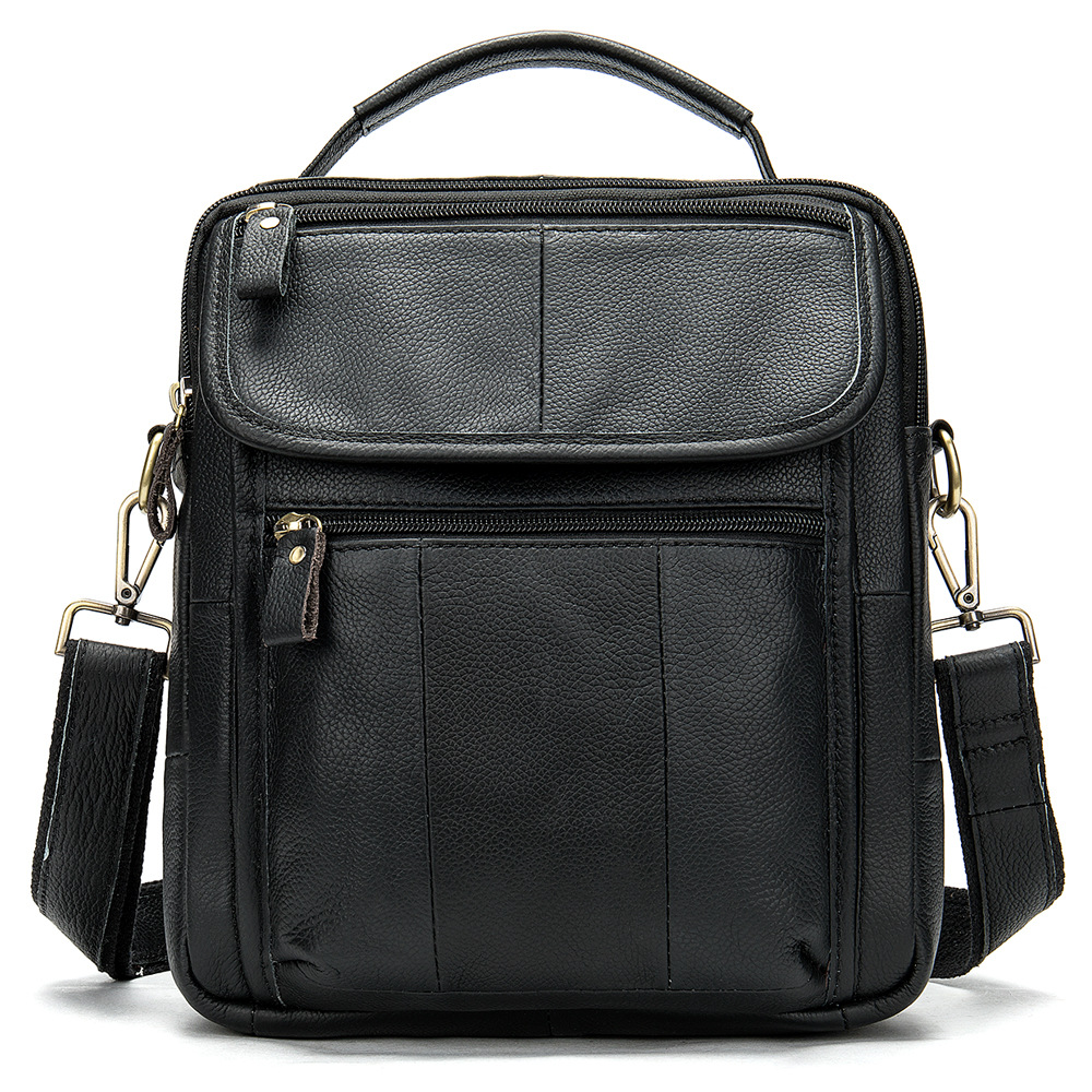 Marant Leather Men's Shoulder Bag Cowhide Casual Handbag Crazy Horse Leather Retro Men's Bag Messenger Bag_voghion.com