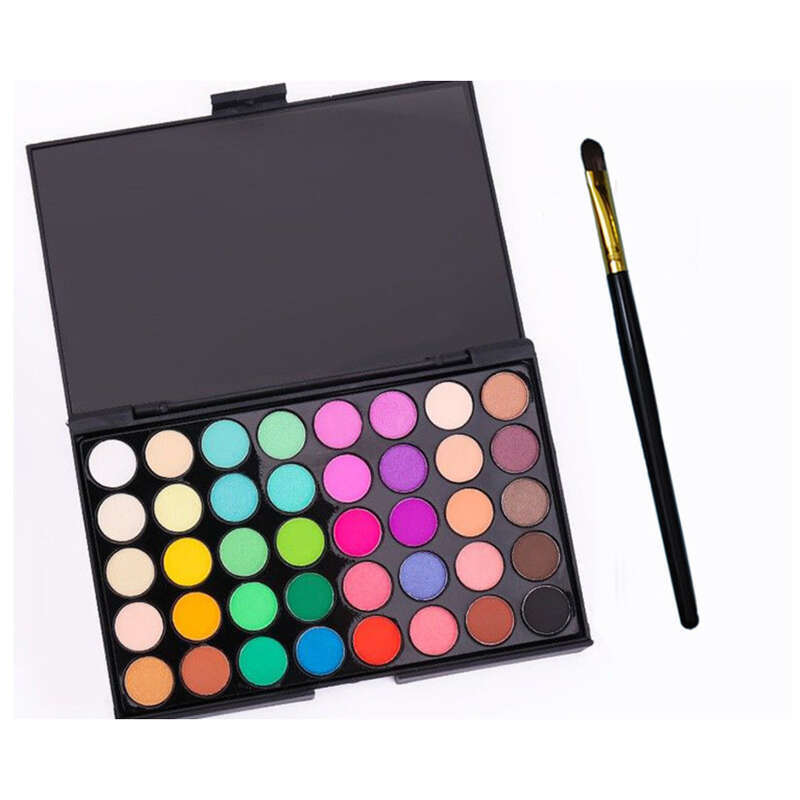 40 farver pudderblush flerfarvet kombination øjenskyggepalette ny_voghion.com