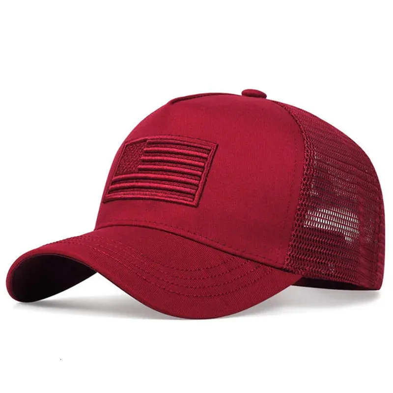 Ball USA Flag Mesh Baseball Cap Summer Breathable Hat Men Women Tactical Unisex Hip Hop Caps Outdoor Sport Trucker Hats_voghion.com