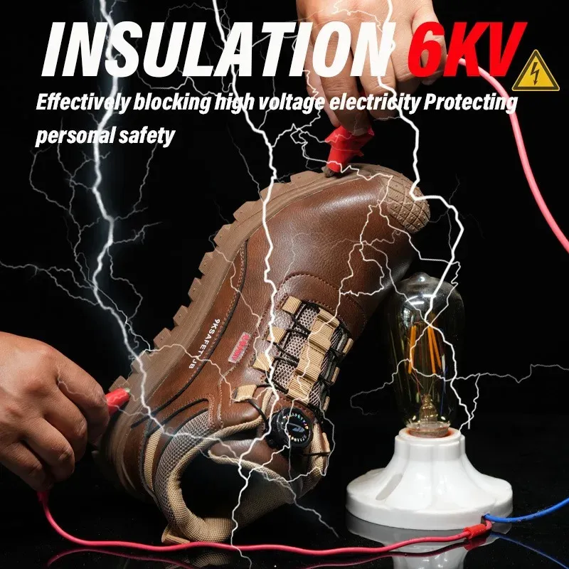 Chaussures de sécurité isolantes 6KV pour hommes, imperméables, antidérapantes, confortables et respirantes (250122)_voghion.com