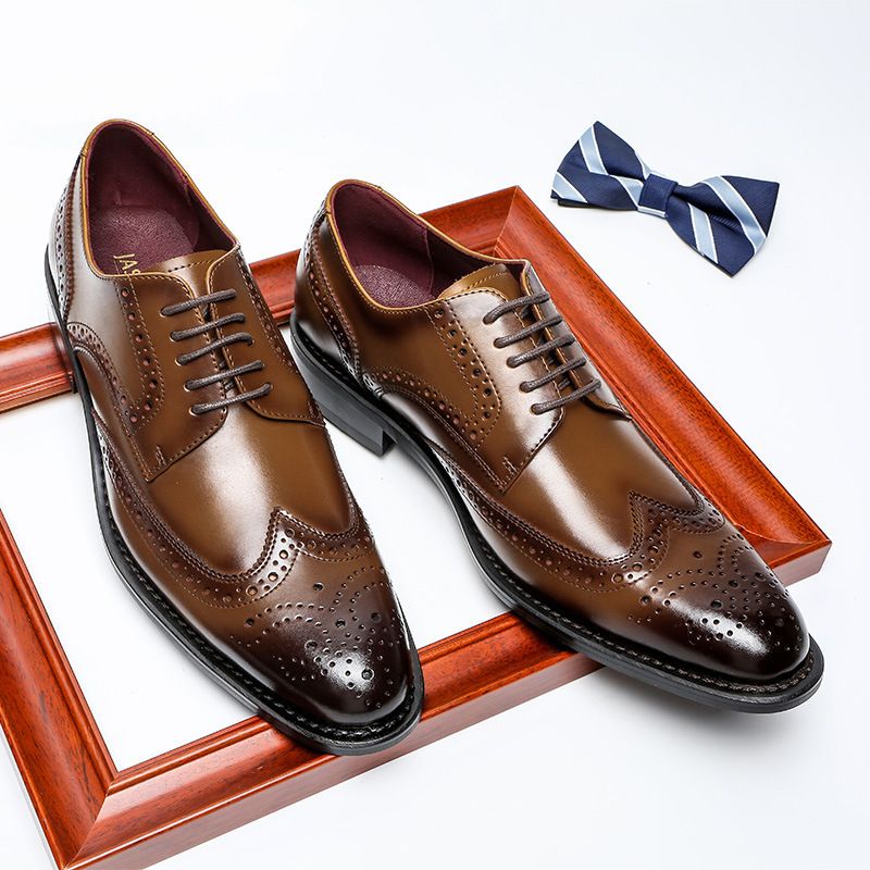 Japanse grensoverschrijdende zakelijke leren schoenen voor heren_voghion.com