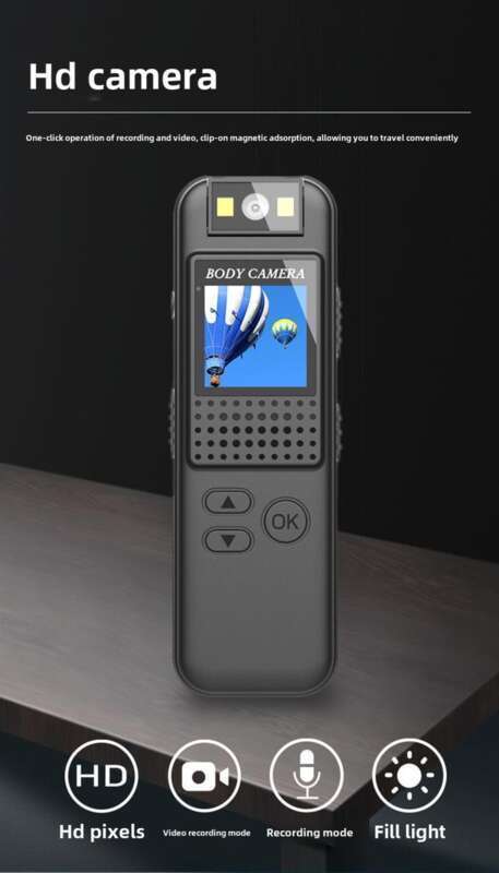 High Definition Night Vision Camera With Screen, Intelligent Noise Reduction, Back Clip, Conference Recording,_voghion.com
