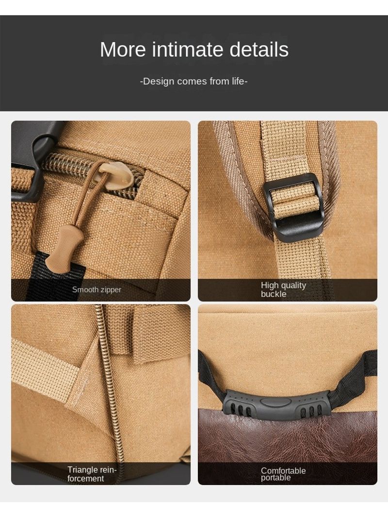 Rucksack Retro Casual Große Kapazität Herrenrucksack Multifunktionaler Reiserucksack_voghion.com