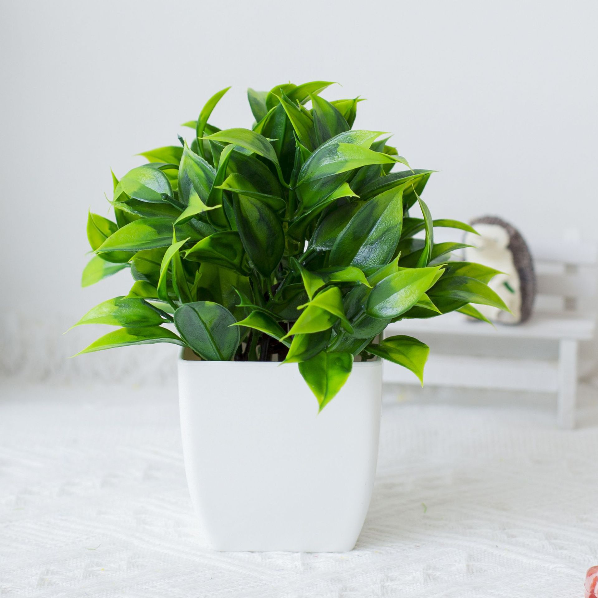 Cross-border hot selling simulation plant desktop plant green plant grapefruit leaf grass potted indoor and outdoor decoration plastic bonsai_voghion.com