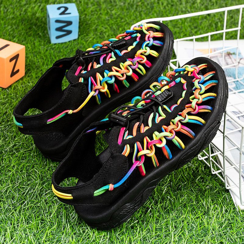 2021 New Knitted Shoes for Children's Beach Sandals_voghion.com