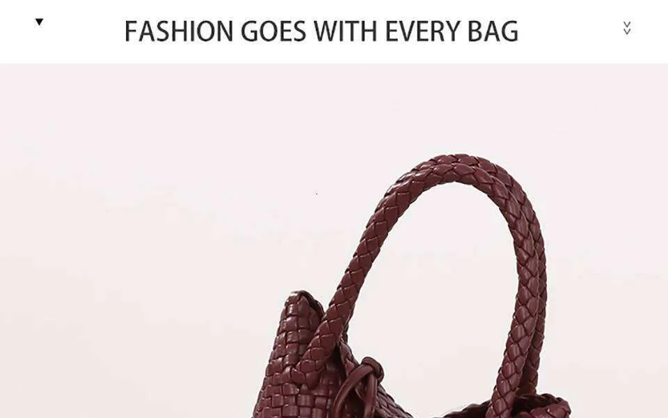 Borsa a tracolla intrecciata da donna, semplice e dal tocco avanzato, in materiale PU, borsa hobo_voghion.com