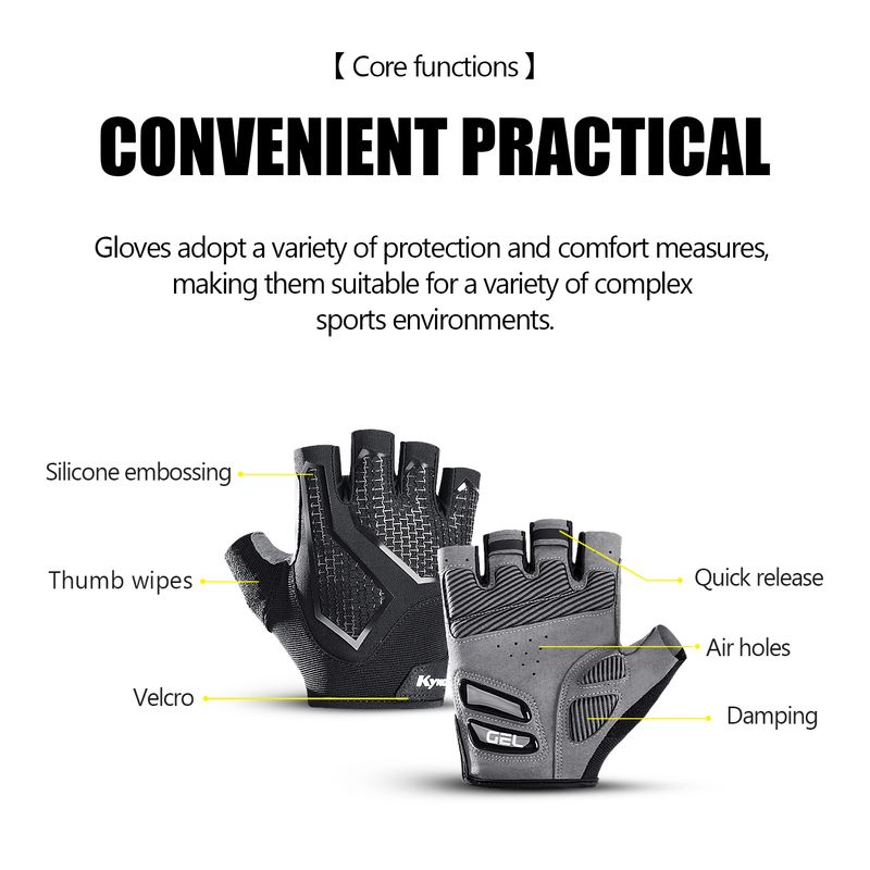 New Half-Finger Men'S And Women'S Cycg Liquid Silicone Shock-Absorbing Breathable Sports Bike Fiess Gloves_voghion.com