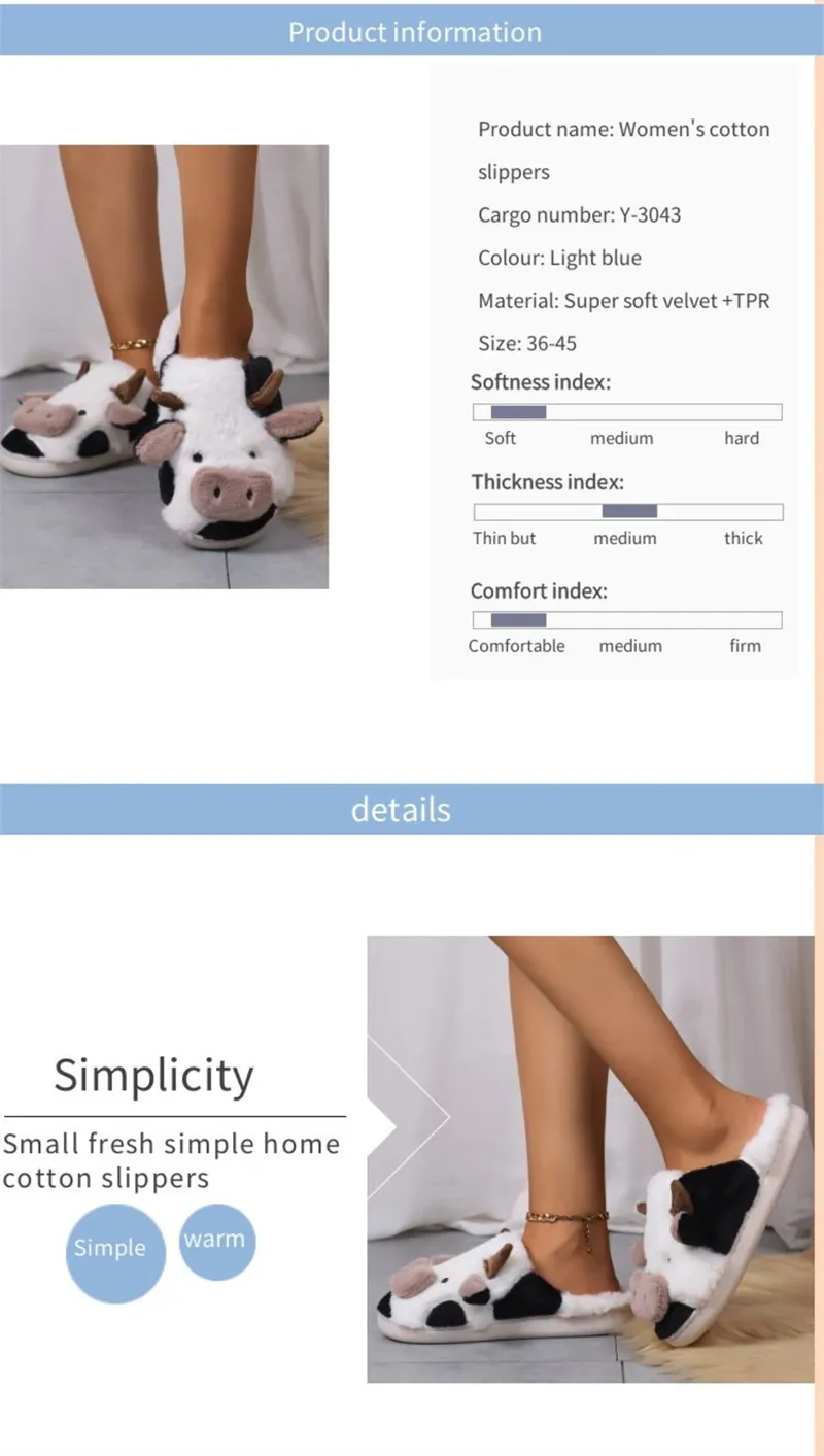 Gratis frakt 2024 Ny kupels høst vinter innendørs husholdningsbomull for varme bunn og tykke plysj tøfler_voghion.com