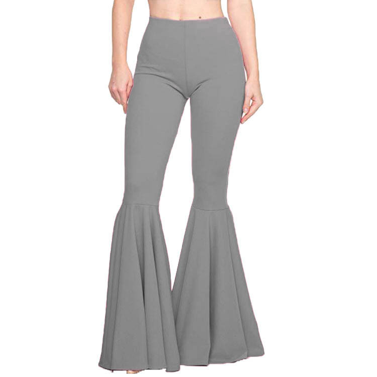 Kadın Deniz Kızı Büyük Yüksek Bel Slim Fit Elastik Günlük Pantolon_voghion.com