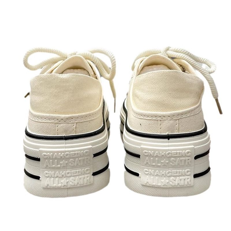 Versiune coreeană, cu talpă groasă, albă, casual, pentru femei, vara anului 2024, pantofi sport la modă, noi, pentru creșterea înălțimii și versatili_voghion.com