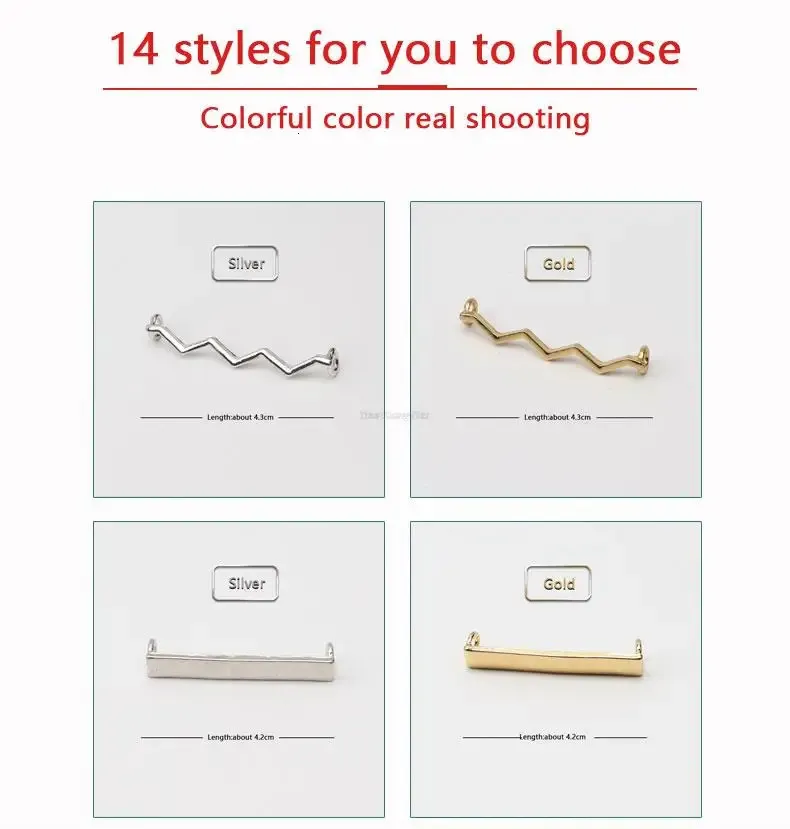 Shoe Parts Accessories 1Pcs Metal Charms Fashion Gold sier Sneakers Girl Gift decoration DIY Shoelaces Buckles Shoes_voghion.com