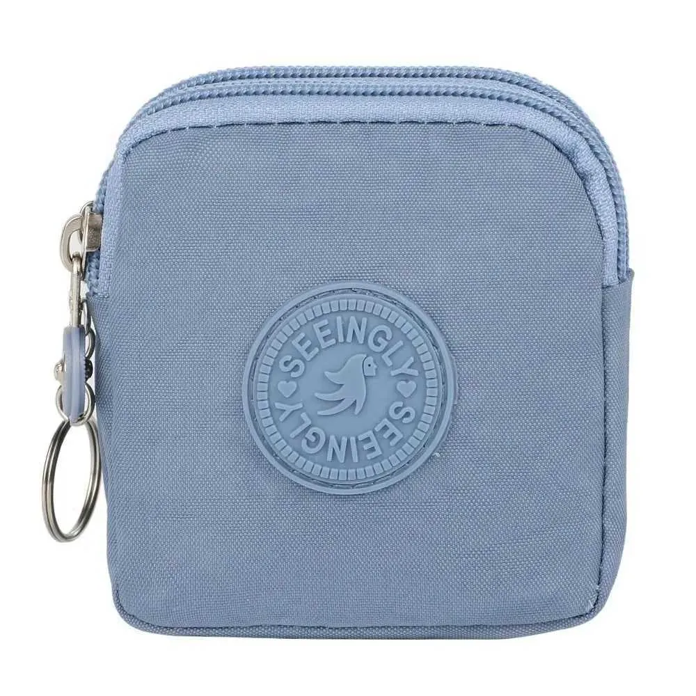 Damen Herren Canvas Geldbörse Tragbare wasserdichte Brieftasche Geldbeutel mit Schlüsselring Verschleißfester HalterC241210_voghion.com