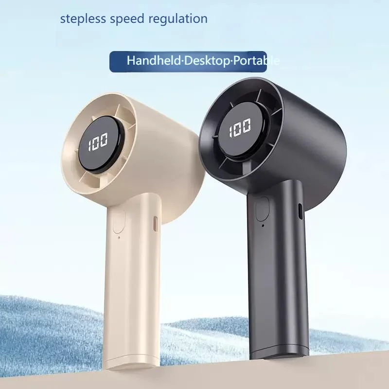 Tragbarer Handventilator Mit Led-anzeige Und Usb-ladefunktion_voghion.com