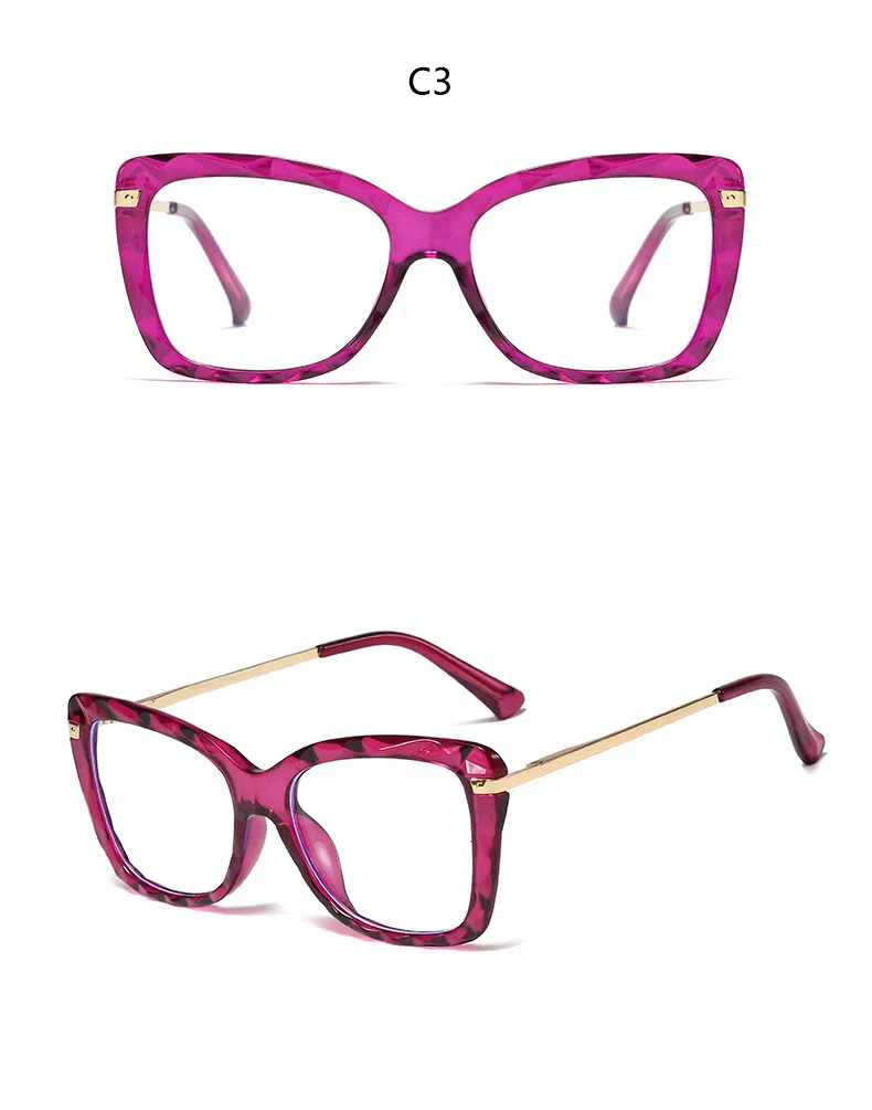 Sunglasses Female Reading Magnifying Glasses Transparent Square Frame Brand Designer Computer Anti-fatigue Presbyopia_voghion.com