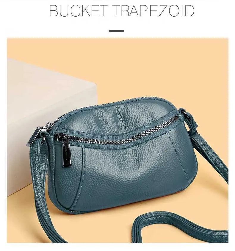 New Patchwork Single Shoulder Crossbody Head Layer Cowhide Small Bag Advanced Fashion SimpleC241216_voghion.com