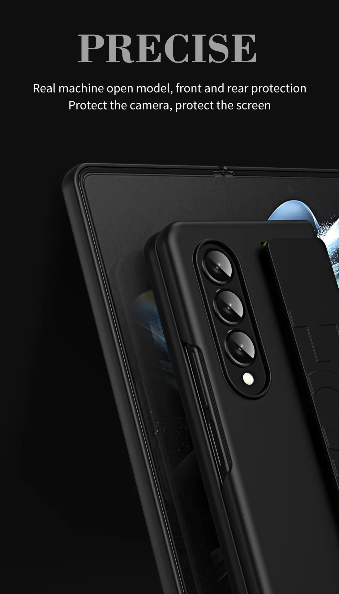 For Samsung Galaxy Z Fold5 5 4 3 2 5G Case High Strong Quality Silicone Grip Handle Fold Protector Cover_voghion.com
