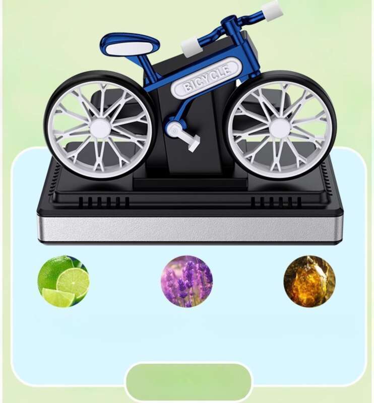 Car Mounted Solar Powered Rotating Creative Interior High-end Decoration Men's Center Console Bicycle Ornament Solid_voghion.com