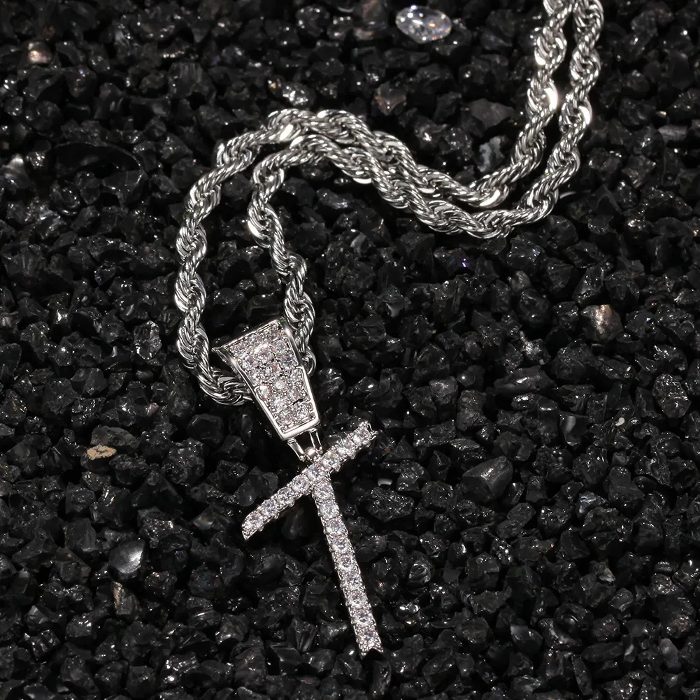 New Fashion personalized Gold Bling Diamond Cursive A-Z Initial Letters Custom Name Pendant Necklace DIY Letter Jewelry_voghion.com