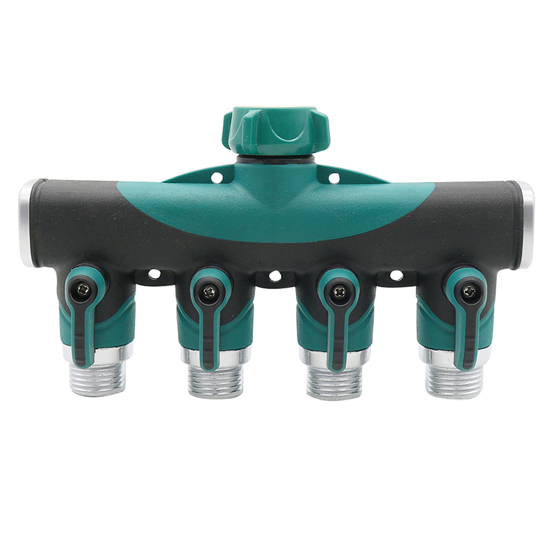Agriculture Irrigation Splitters Metal One-to-four Valve Distributor Garden Water Connectors Standard Thread_voghion.com