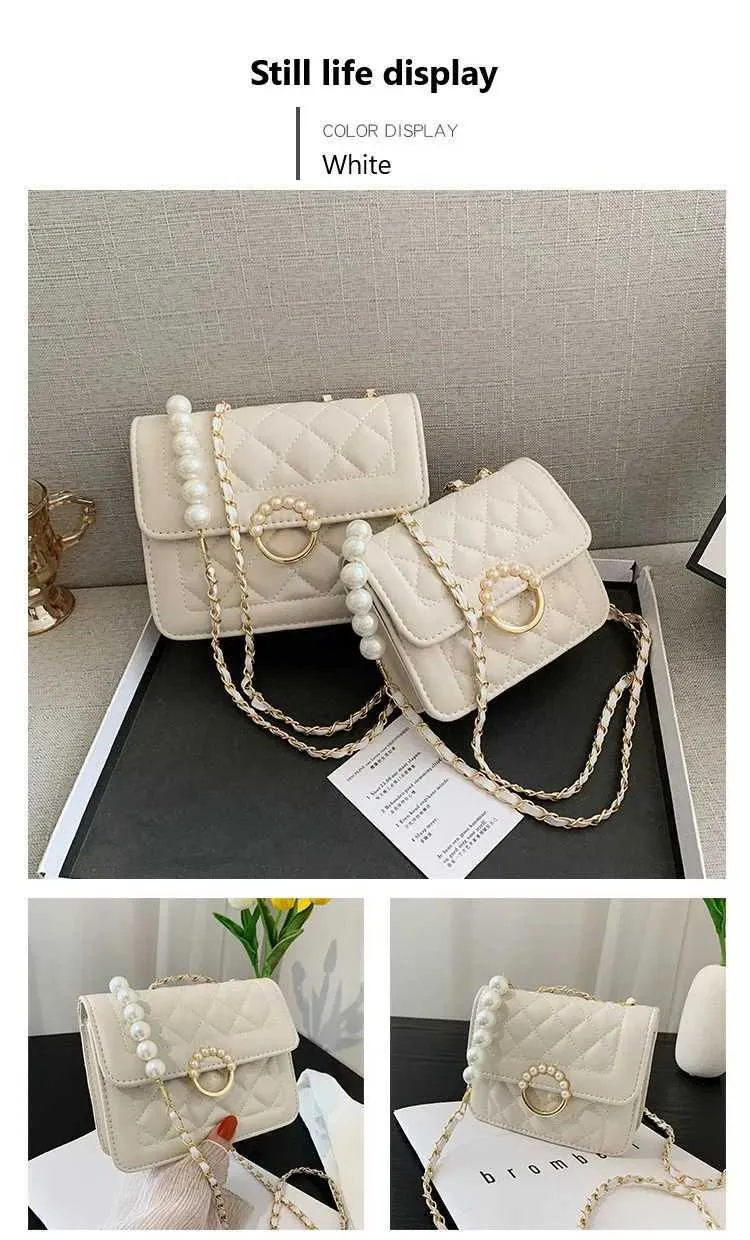 Borsa a spalla e tracolla elegante da donna con catena di perle_voghion.com