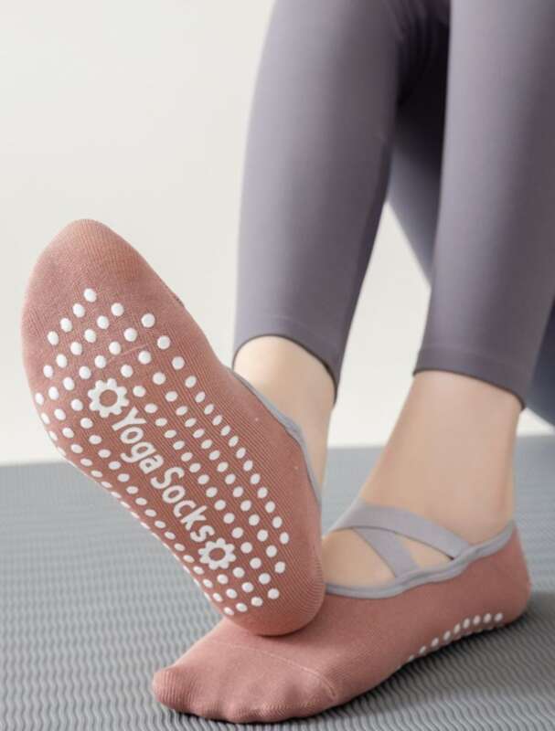 Șosete profesionale de yoga pentru femei, antiderapante, Pilates pentru începători, pentru uz interior, pentru podea de fitness pentru sport de primăvară și vară_voghion.com