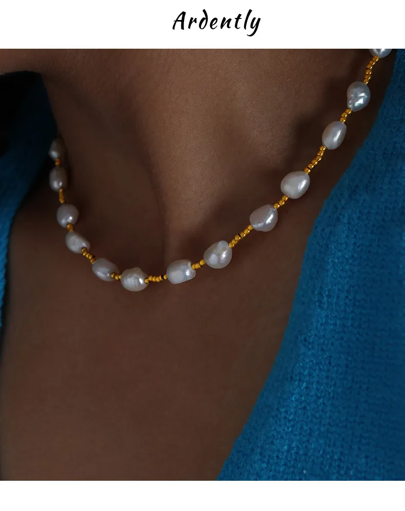 Ketten Mode Süßwasser Perle Frauen Für Halskette Vergoldung Perlen Sommer Böhmische Elegante Schmuck Party Geschenk Verkauf_voghion.com