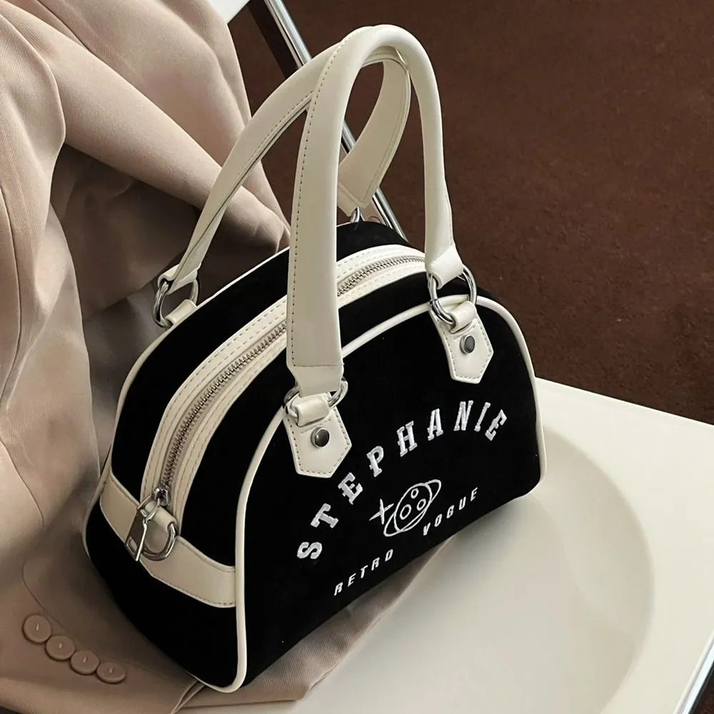 Tragbare Leder Boston Wildleder Einfarbig PU Bowling Große Kapazität Veet Baseball Tasche Reise_voghion.com