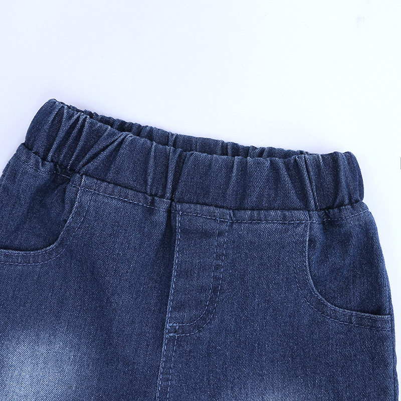 Mamma e bambini Abbigliamento per bambini Consegna di un pezzo 2024 Abiti estivi per ragazze Top alla moda con spalle scoperte Pantaloncini in denim Completo a due pezzi_voghion.com
