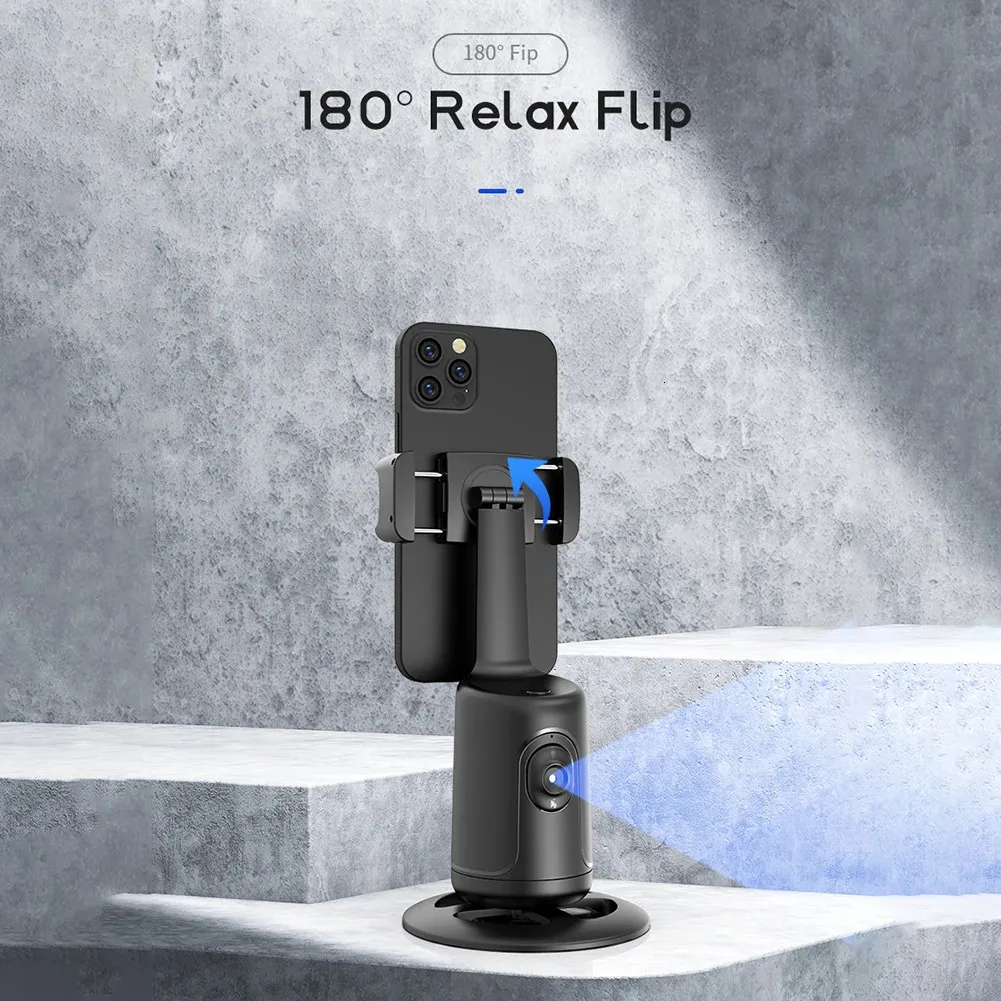 360° rotation intelligent følg gimbal stabilisator AI kameragenkendelse krop ansigtssporing til live fotografoptagelse_voghion.com