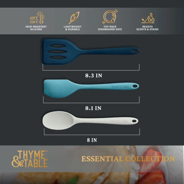 Thyme And Table Silicone Mini Kitchen Utensil Set, 3 Pcs_voghion.com