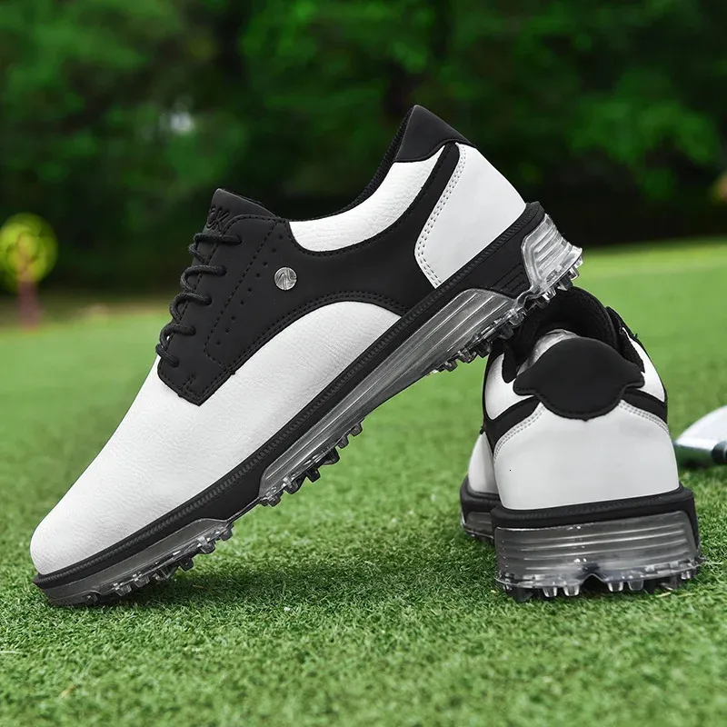 Αδιάβροχα παπούτσια Golfer Sport Man Ankle Golf Sneaker Είδη παπουτσιών γκολφ Παπούτσια γκολφ Αντιολισθητικά άνετα παπούτσια για περπάτημα μαύρο 240_voghion.com