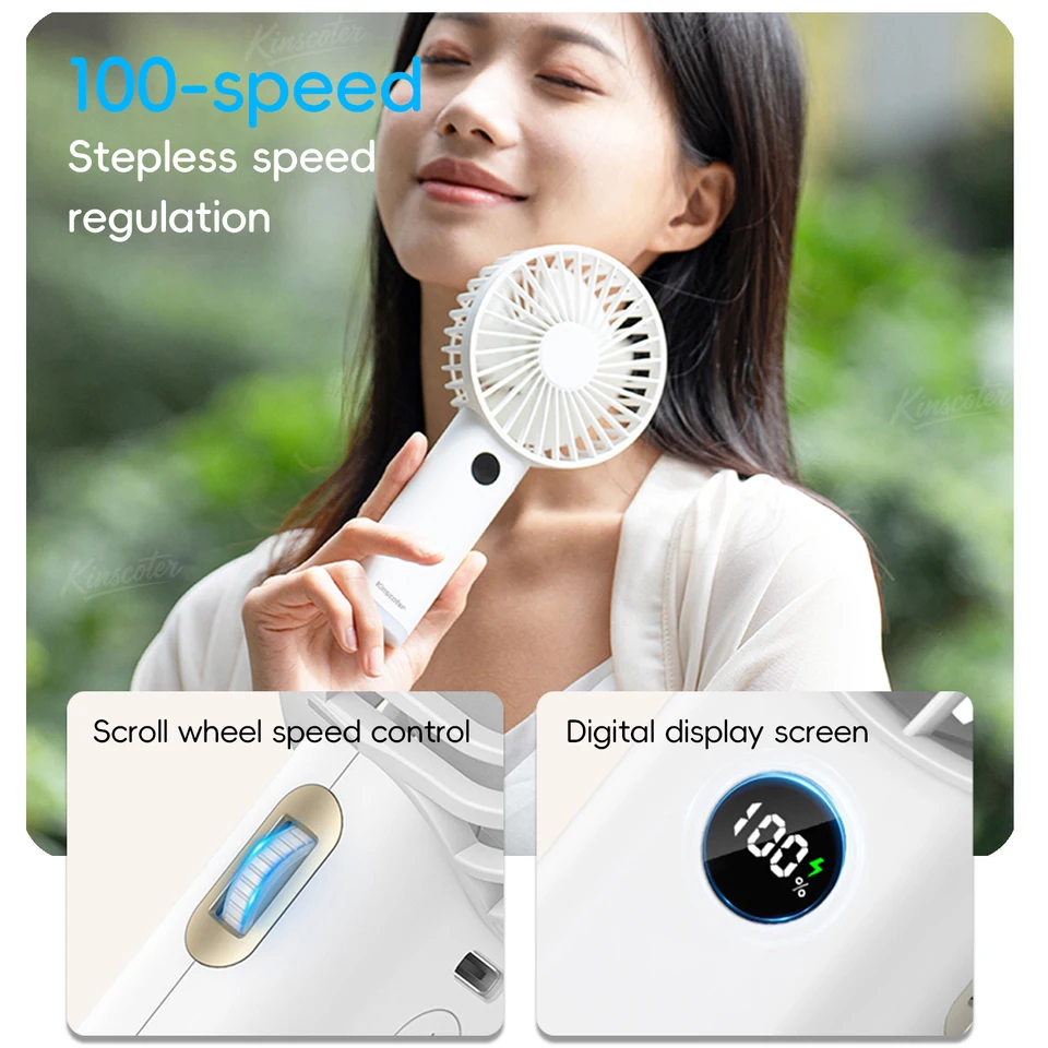 Mini ventilateur de main usb rechargeable avec vitesse réglable_voghion.com