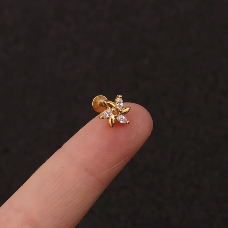 Cz Cartilage Earring wer Crown Heart Moon lat Labret Back Ear Piercing Jewelry Helix Daith Conch Tragus Earrings_voghion.com