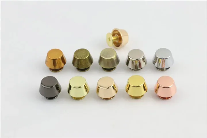 20 set di borse in pelle di alta qualità in metallo color oro rosa con fondo protettivo per piedini, chiodi, cintura, bottone a vite_voghion.com