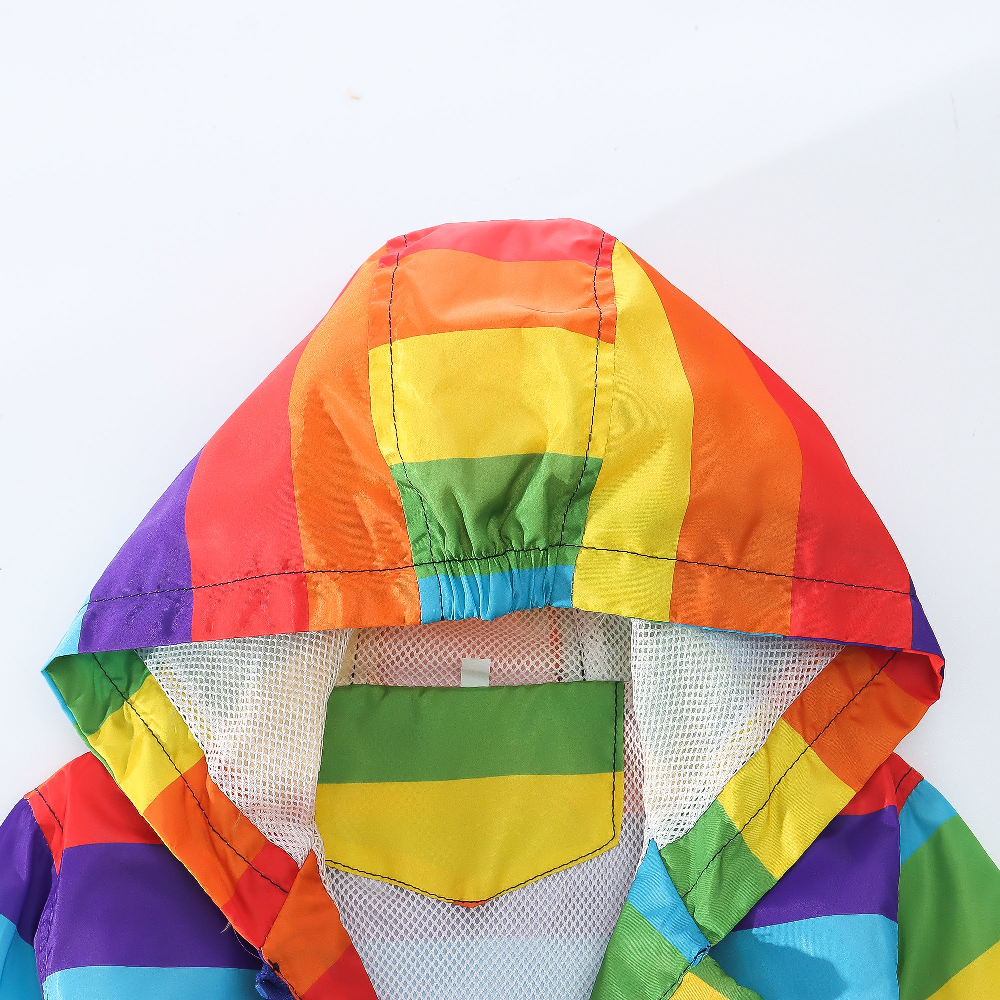 Children's Autumn Coat Rainbow Color Hooded Jacket High Quality Children's Clothing_voghion.com