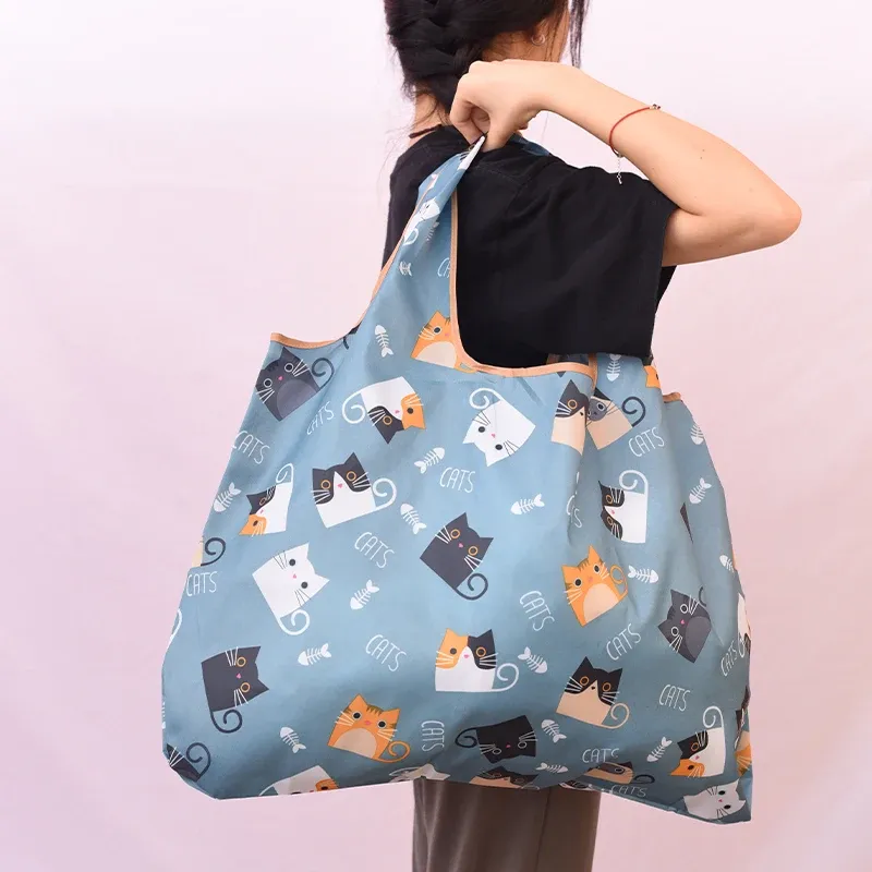 Multiple Styles Size Folding Shopping Bag Environmental Protection Large Capacity Lightweight And Portable Storage Bags_voghion.com