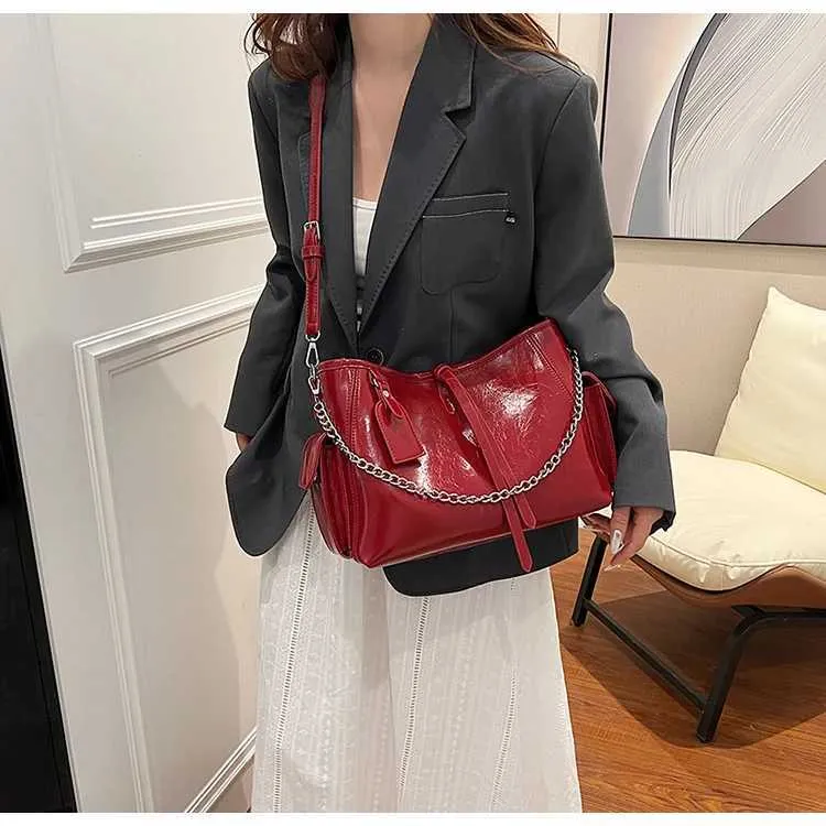 Dames leren schoudertas met grote capaciteit casual crossbody tas_voghion.com
