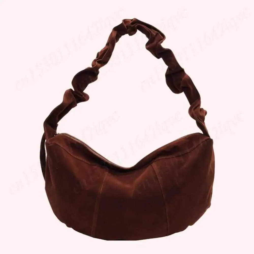 Borsa a mano piccola Hobo Tote multitasche in pelle scamosciata da donna con tracolla regolabile, borsa a mezzaluna, mini pochette a tracolla_voghion.com