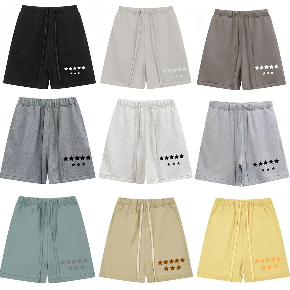 Herren Designer Shorts für Männer Sweatshort Baumwolle Relaxed Loose Fit Outfit Tiefschwarz Rot Kordelzug Seitennahttaschen_voghion.com