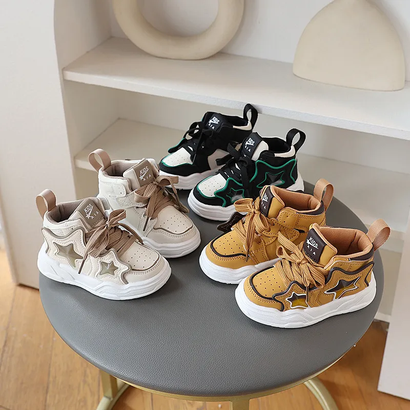 Boy Sport Autumn Winter Fashion Casual Kids Soft Sole Basketball Shoes Kidsnest Children Sneakers Trainers Sizes_voghion.com