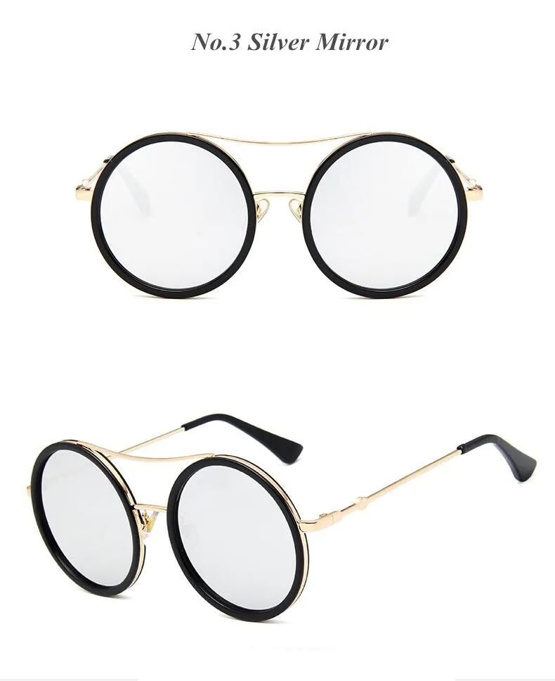 All'ingrosso-REALSTAR Brand Bee Occhiali da sole Donna Round Designer Rosso Verde Occhiali a specchio Donna 2018 Moda Retro Shades_voghion.com