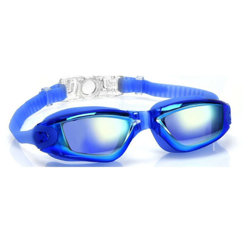 Gafas de natación de silicona para adultos, galvanizadas de alta definición, antivaho e impermeables._voghion.com