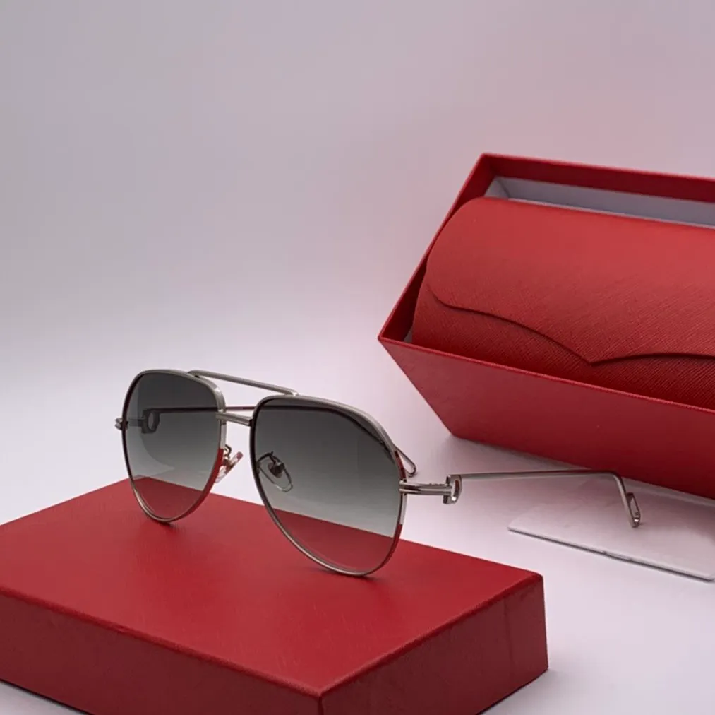Lunettes de soleil de créateur pour homme et femme, lunettes de soleil pilote, fermoir en fer à cheval, montures design, revêtement de lentille artistique, bleu UV400, monture dorée_voghion.com
