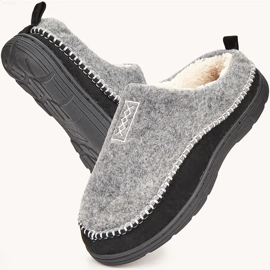Scarpe da interno invernali comode e calde in memory foam con colori a contrasto, da uomo, per il tempo libero, modello Slider 241015_voghion.com