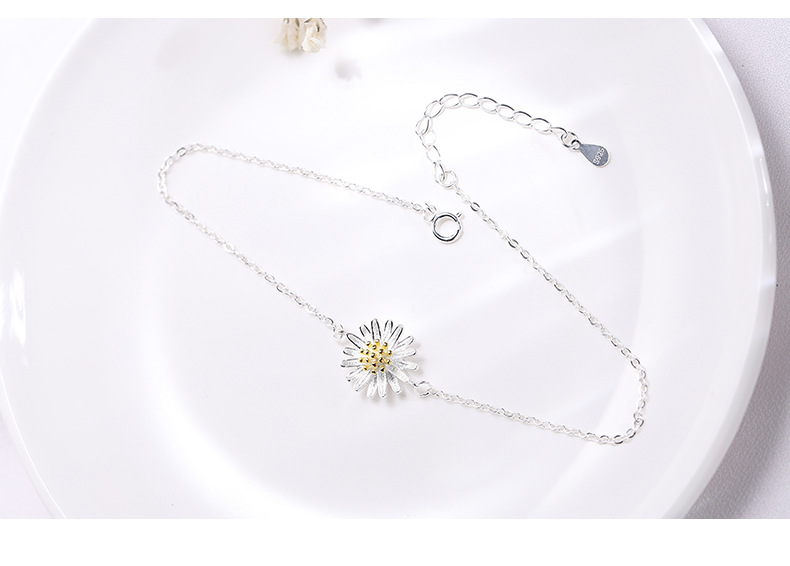 Wanying Jewelry Little Daisy Feet Catena S Argento Sterling Calzature alla moda coreana Semplice e fresco Regalo personalizzato_voghion.com