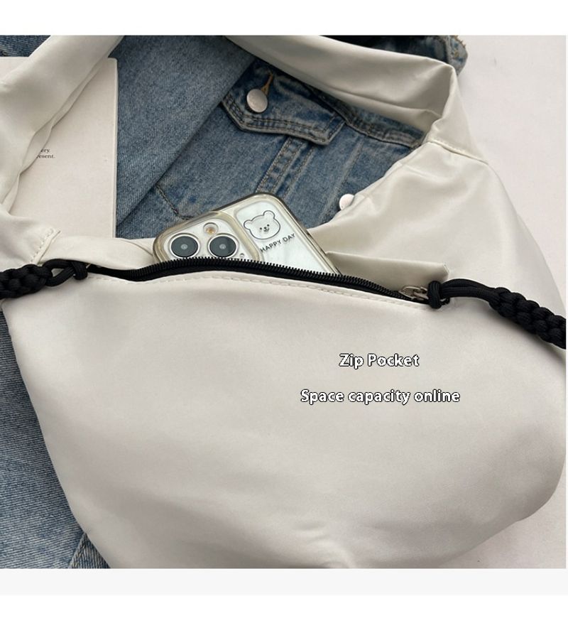 2024 Neue lässige, vielseitige, leichte Canvas-Tasche für Damen, einfache und modische Knödeltasche, große Kapazität,_voghion.com