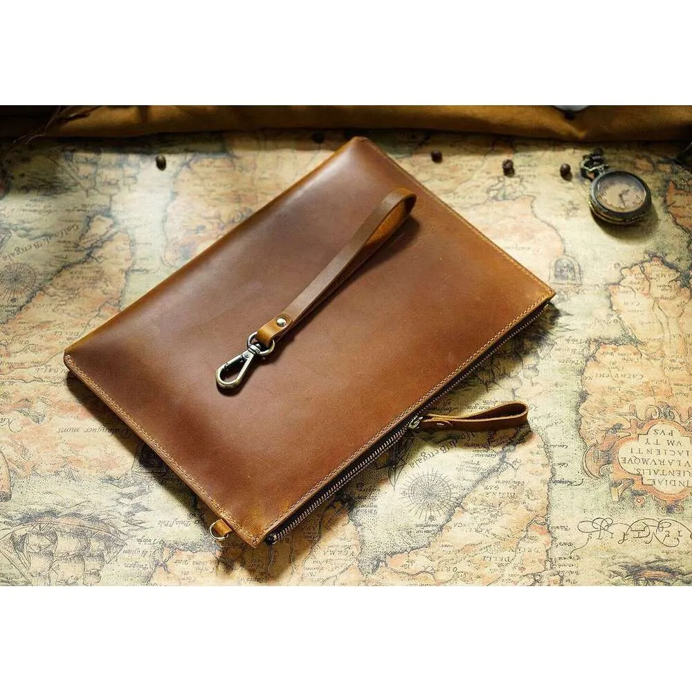11*7 zoll Echtes Leder Aktentasche Business Computer Hülse Fall Mode Brieftasche Tablet Für Ipad Schützen Abdeckung Tasche_voghion.com