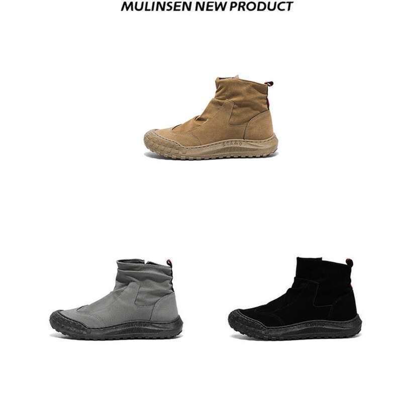 Höga Martin-stövlar för höstens nya arbetskläder, trendiga och mångsidiga halkfria, slitstarka och avslappnade arbetsskyddsskor_voghion.com